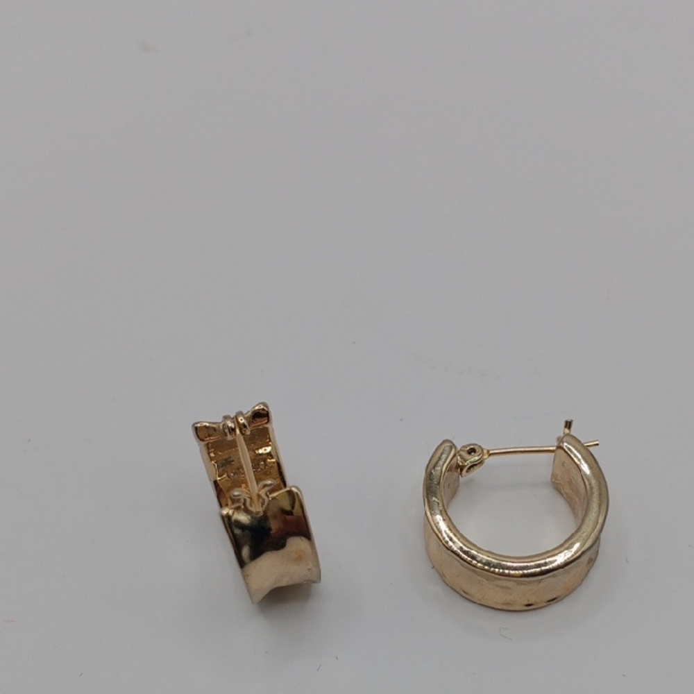 Monet Gold Huggie Earrings with Chunky Design
